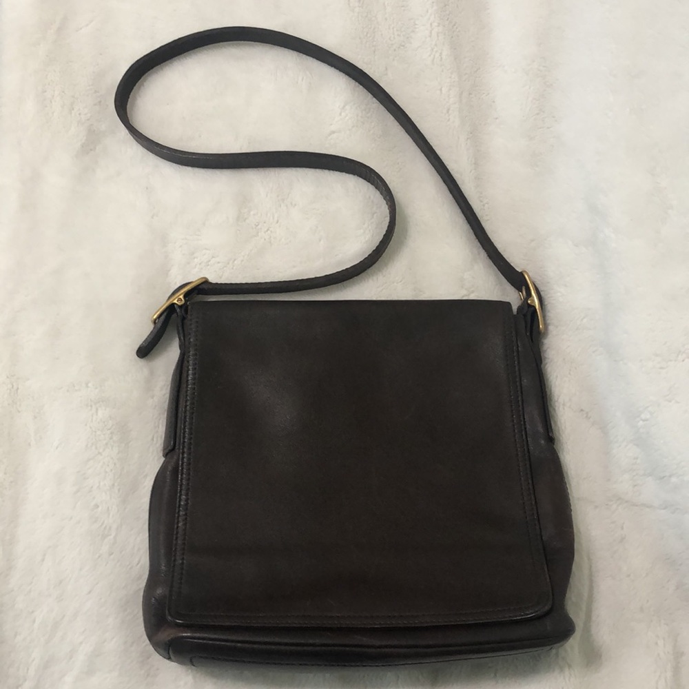 Vintage COACH E1P-9829 dark brown crossbody